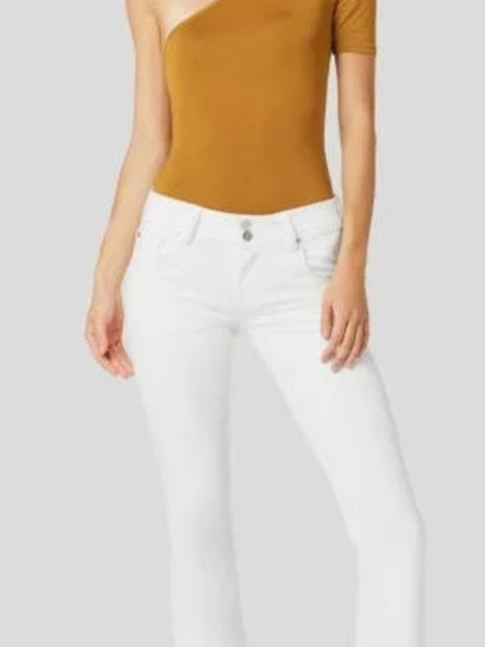 NWT Hudson White Mid-Rise Jeans. Bootcut Ankle Decorative Back Pockets Size 26. - Picture 2 of 6